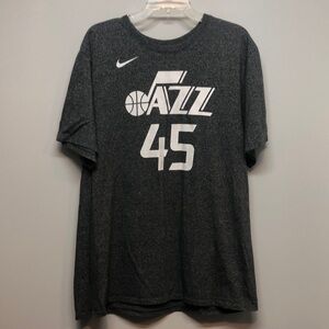Utah Jazz Donavan Mitchell NBA Nike heathered Gray Graphic T-Shirt Men's XXL EUC